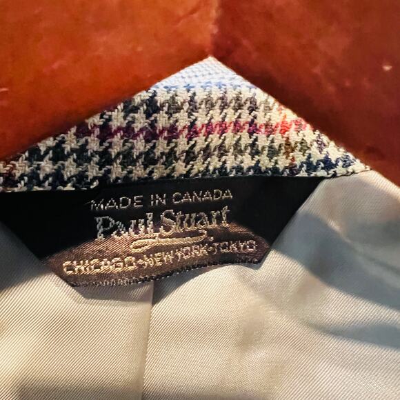 Paul Stuart Stuart Blazer Silk / Wool Blend Dual Button - 45 Long - Picture 6 of 8